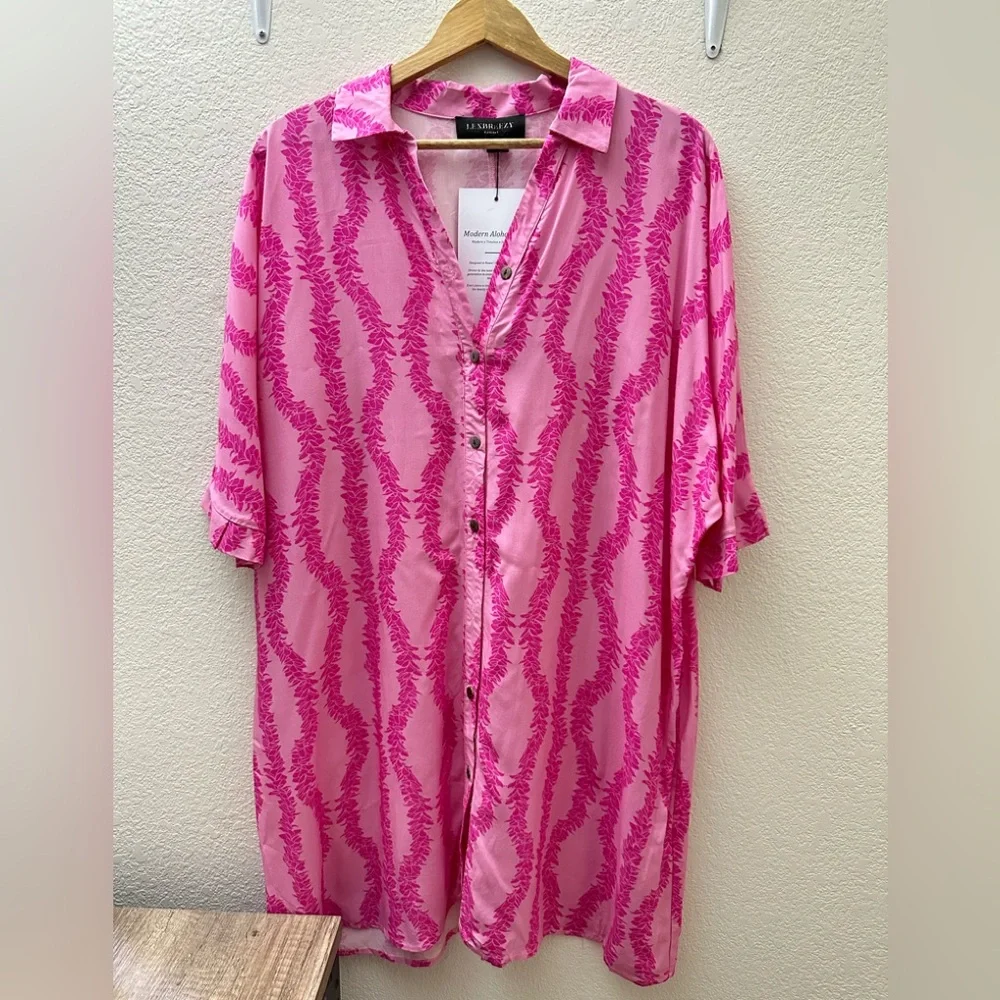 Lexbreezy Aloha Button Down Dress Size M - Picture 2 of 7